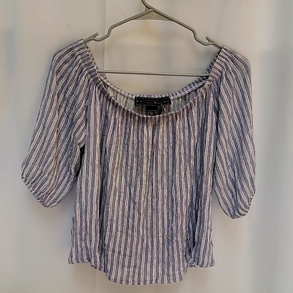 Poly esther medium boho crop top